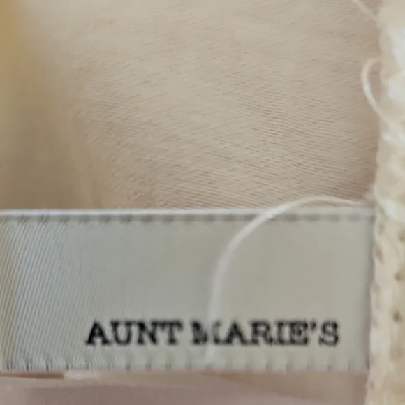 Aunt Marie's Sheer Beige High-Low Maxi Dress Sz F Free Size Flowy Rayon Blend - Picture 5 of 6